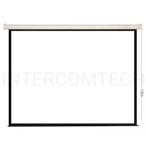 Экран с электроприводом Lumien Eco Control 203x203 см (раб. область 197х197 см) Matte White черная кайма по периметру 1:1