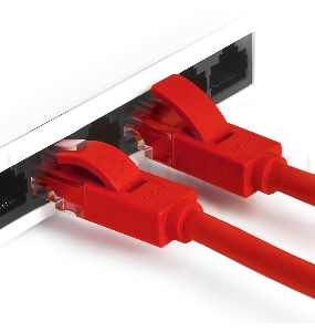 Патч-корд Greenconnect Патч-корд UTP прямой 15 m AWG24 кат.5е,  RJ45,  медь, литой (Красный), пластик пакет (GCR-LNC04-15.0m)