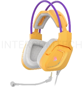 Наушники с микрофоном A4Tech Bloody G575 желтый/фиолетовый (G575 /ROYAL VIOLET/ USB)