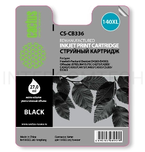 Картридж струйный Cactus CS-CB336 черный для №140XL HP DeskJet D4263/D4363 OfficeJet J5783/J6413 (29