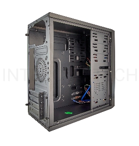 Корпус Minitower ExeGate QA-413U Black, mATX, <XP450, Black, 120mm>, 3*USB+1*USB3.0, Audio