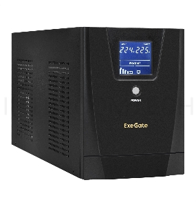 Источник бесперебойного питания  ExeGate EX292637RUS SpecialPro Smart LLB-3000.LCD.AVR.2SH.4C13.RJ.USB <3000VA/1800W, LCD, AVR,2*Schuko+4*C13,RJ45/11,USB, металлический корпус, Black>