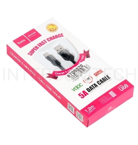Кабель HOCO U68 Type-C 5A Gusto flash charging data cable, черный