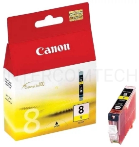 Картридж струйный CLI-8Y (0623B024), для Canon 4200/5200/MP500/MP800, Желтый, 490стр.