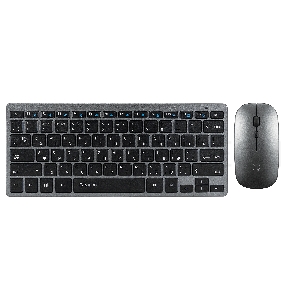 Офисный набор клавиатура + мышь Qumo Paragon Silver + White K15/M21, беспроводной 2.4G, клавиатура + мышь, 400 mA