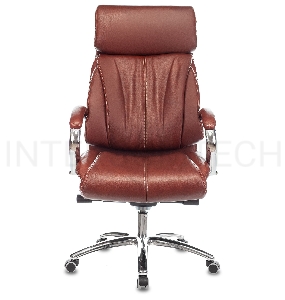 Кресло руководителя Бюрократ T-9904NSL светло-коричневый Leather Eichel кожа с подголов. крестовина металл хром