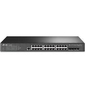 Коммутатор TP-Link JetStream™ 24-port Gigabit L2/L2+ Managed Switch with 4 SFP slots, support SDN controller, abundant L2/L2+ features, 1U rack mountable, full managed via web UI/CLI/Console/SSH/Telnet/SNMP.