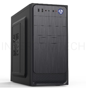 Корпус с блоком питания Foxline 450Вт. Сase Forza mATX, 450W, 2xUSB2.0, Black, w/o FAN, 12 cm fan PSU, power cord