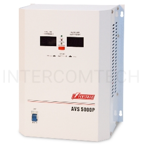 Стабилизаторы напряжения Powerman AVS-P Voltage Regulator 5000VA, Digital Indication, Wall Mount, Hardwire Input/Output, 230V, 1 year warranty, White