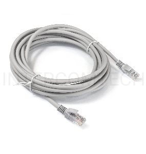 Патч-корд LSZH ExeGate EX290422RUS UTP-RJ45-RJ45-5e-10M-LSZH-GY, UTP, cat.5e, 10м, серый