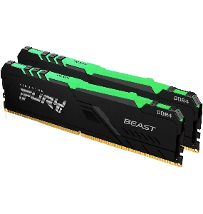Память оперативная Kingston 16GB 3733MHz DDR4 CL19 DIMM (Kit of 2) FURY Beast RGB