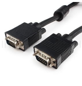 Кабель Gembird/Cablexpert CC-PPVGA-20M-B, Кабель VGA Premium , 15M/15M, 20м, черный, тройной экран,феррит.кольца