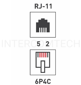 PROconnect Телефонный разъем RJ-14(6P4C)
