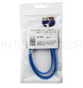 USB кабель 3 в 1 светящиеся разъемы для iPhone 5/4/microUSB шнур 0.15 м синий