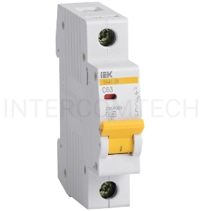 Авт. выкл. Iek MVA20-1-063-C  ВА47-29 1Р 63А 4,5кА х-ка С ИЭК