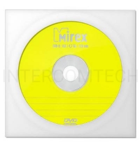 Диск DVD-R Mirex 4.7 Gb, 16x, Бум.конверт (1), (1/150/600)