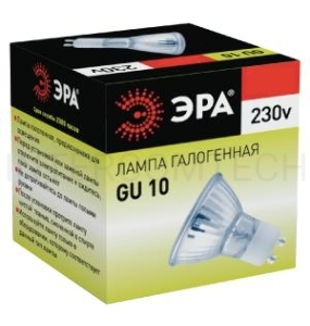 Лампа галогенная ЭРА GU10-JCDR (MR16) -35W-230V  (10/200/4800)