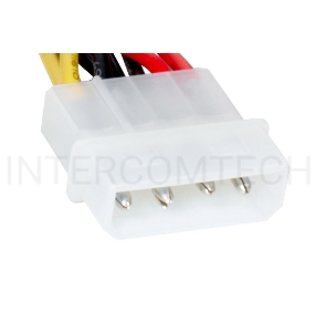 Кабель питания EX138936RUS SATA ExeGate EX-CC-SATA-PS (Molex 4pin/SATA15pin, 0,15м)