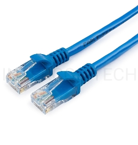 Патч-корд UTP Cablexpert кат.5e, 1м, литой, многожильный (синий)