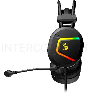 Наушники с микрофоном A4Tech Bloody MC750 черный 2.3м мониторные USB оголовье (MC750 BLACK)