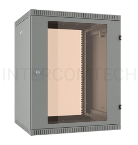 Шкаф коммутационный C3 Solutions WALLBOX 6-66 G (NT084687) настенный 6U 600x650мм пер.дв.стекл направл.под закл.гайки 60кг серый 600мм 19.5кг 340мм IP20 сталь