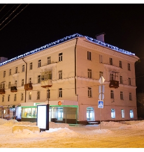 Гирлянда Айсикл (бахрома) светодиодный, 4,0 х 0,6 м, черный провод 