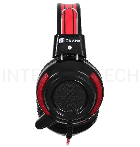 Наушники Oklick HS-G300 черный/красный {2.5м мониторы оголовье (AH-V1)}