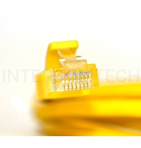 Патч-корд Greenconnect Патч-корд UTP прямой 7.5 m AWG24 кат.5е,  RJ45,  медь, литой (Желтый), пластик пакет (GCR-LNC02-7.5m)