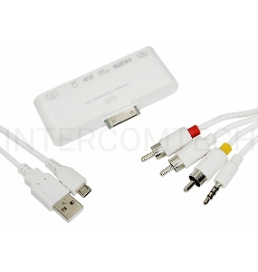 Адаптер AV 6 в 1 для iPhone 4/4S на HDMI, USB, microSD, SD, 3.5 мм, microUSB