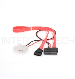 Кабель Gembird/Cablexpert Кабель Combo miniSATA , molex+SATA/miniSATA, 6pin+7pin, (длина инт-50см, пит-30см) (CC-SATA-C3)