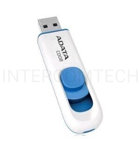 Флеш Диск AData 16Gb C008 AC008-16G-RWE USB2.0 белый