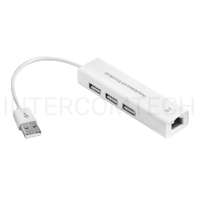 Хаб Greenconnect USB 2.0 Хаб на 3 порта + 10/100Mbps Ethernet Network (GCR-AP03)