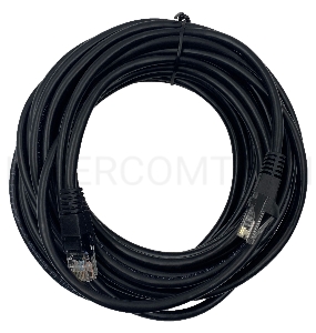 Патч-корд Buro UTP 4 пары cat5E CCA molded 10м черный RJ-45 (m)-RJ-45 (m)