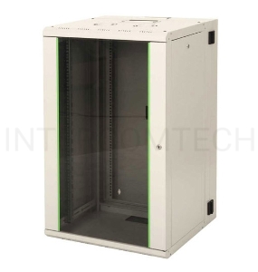 Шкаф коммутационный Lande Proline (LN-PR20U6060-LG-111) настенный 20U 600x600мм пер.дв.стекл задн.дв.стал.лист направл.под закл.гайки 100кг серый IP20 сталь