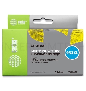 Картридж струйный Cactus CS-CN056 желтый для №933 HP OfficeJet 6600 (14ml)