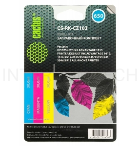 Заправочный набор Cactus CS-RK-CZ102 многоцветный для HP DeskJet 2515/3515 (3*30ml)