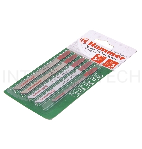 Полотно для лобзика Пилка для лобзика (набор) Hammer Flex 204-902 JG WD-PL set No2 (5pcs)  дерево\пластик 3 вида, 5шт. [30579]