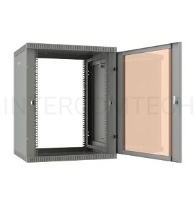 Шкаф коммутационный C3 Solutions WALLBOX 9-65 G (NT084691) настенный 9U 600x520мм пер.дв.стекл направл.под закл.гайки 105кг серый 470мм 19.5кг 475мм IP20 сталь