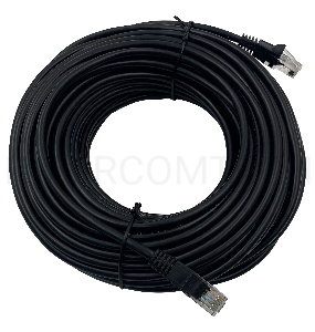 Патч-корд Buro UTP 4 пары cat5E CCA molded 25м черный RJ-45 (m)-RJ-45 (m)