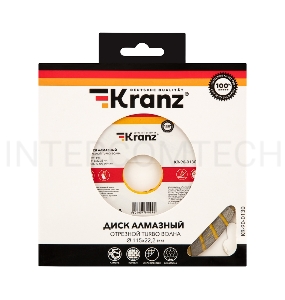 Диск алмазный отрезной KRANZ Turbo волна 115x22.2 мм