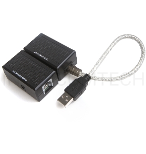 Переходник Greenconnect Адаптер-удлинитель активный USB 2.0 по витой паре  AM / AF с доп. питанием до 60 метров (GCR-UEC60DC)