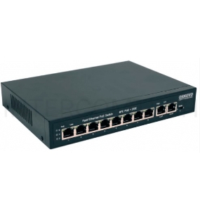 Коммутатор PoE OSNOVO SW-20820(120W), 8 x FE с поддержкой PoE (IEEE 802.3af/at), 2 x GE, до 30W на порт, суммарно до 115W