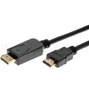 Кабель-переходник DisplayPort M-> HDMI M 4K@30Hz 1.8m Aopen/Qust <ACG608-1.8M>