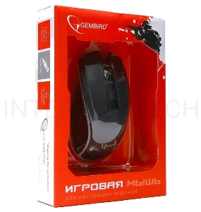 Мышь Gembird MG-500 USB {Мышь игровая, 5 кнопок+колесо-кнопка, 1600DPI, 1000 Гц, подсветка}
