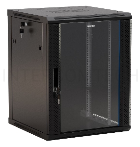 Шкаф настенный Hyperline TWB-1245-GP-RAL9004 19-дюймовый (19