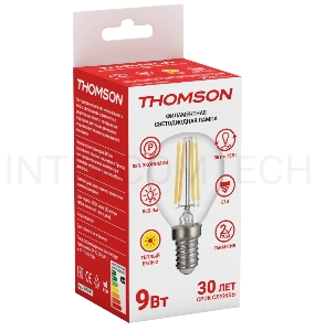 Лампа светодиодная Hiper THOMSON LED FILAMENT GLOBE 9W 855Lm E14 2700K TH-B2085