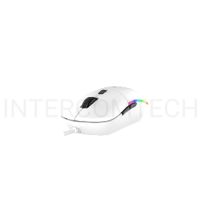 Мышь проводная Dareu LM121 White (белый), DPI 800/1600/2400/6400, подсветка RGB, размер 116x35x60мм, 1,8м