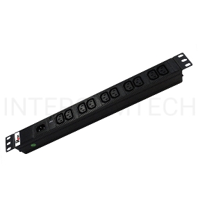 Аксессуар ЦМО Блок розеток Rem-10 без шнура с инд., 10 IEC 60320 C13, вход IEC 60320 C14, 10A, алюм., 19