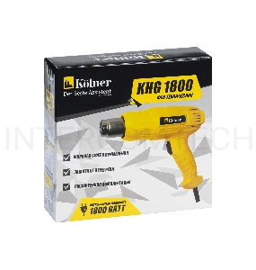 Фен технический Kolner KHG 1800 (10шт) 1800Вт, произв-ть 300/500 л/мин, рабочая температура 300/500