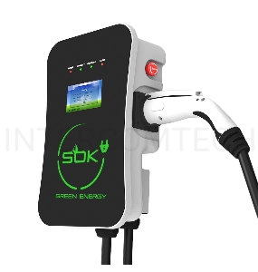 Зарядная станция S'OK Green Energy M3W Series Wallbox EV Charger SM3W10732542-5, 1-phase,  7kw (32a/ 220v), ocpp 1.6j, ip54, кабель 5м